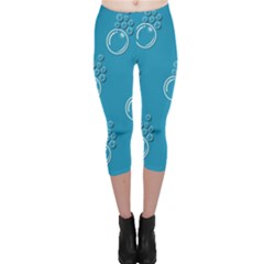 Bubble Group Pattern Abstract Capri Leggings 