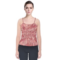Texture Stained Glass Window Colors Velvet Spaghetti Strap Top