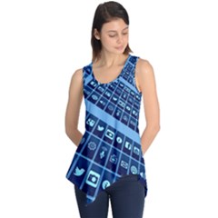 Apps Social Media Networks Internet Sleeveless Tunic by Vaneshart
