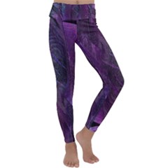 Abstract Form Pattern Texture Kids  Lightweight Velour Classic Yoga Leggings by Vaneshart