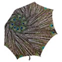 Peacock Feathers Pattern Colorful Hook Handle Umbrellas (Large) View2