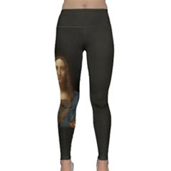 Salvator Mundi Leonardo Davindi 1500 Jesus Christ Savior Of The World Original Paint Most Expensive In The World Lightweight Velour Classic Yoga Leggings by snek