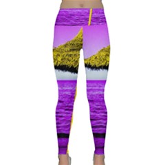 Pop Art Beach Umbrella Lightweight Velour Classic Yoga Leggings by essentialimage