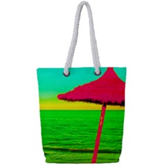 Pop Art Beach Umbrella Full Print Rope Handle Tote (small)