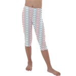 Pattern Line Background Wallpaper Kids  Lightweight Velour Capri Leggings 