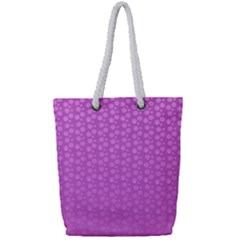 Background Polka Pink Full Print Rope Handle Tote (small)