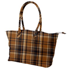 Tartan Design Canvas Shoulder Bag