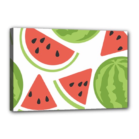 Watermelon Juice Auglis Clip Art Watermelon Canvas 18  X 12  (stretched) by Vaneshart