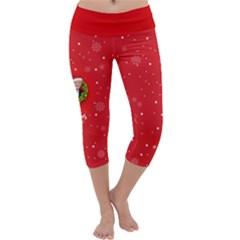 Make Christmas Great Again With Trump Face Maga Capri Yoga Leggings by snek