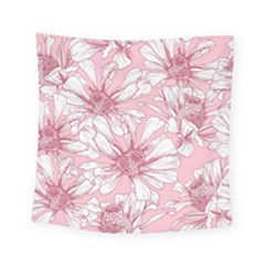 Pink Flowers Square Tapestry (small) by Sobalvarro