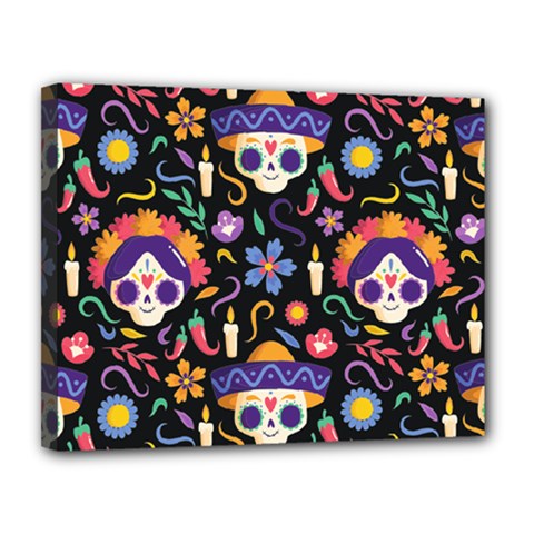 Dia De Los Muertos Canvas 14  X 11  (stretched) by Sobalvarro