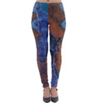 Grunge Colorful Abstract Texture Print Lightweight Velour Leggings