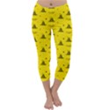 Gadsden Flag Don t tread on me Yellow and Black Pattern with american stars Capri Winter Leggings  View1