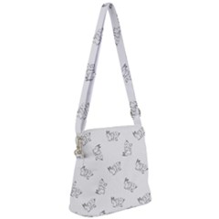 Messy Life Phrase Motif Typographic Pattern Zipper Messenger Bag by dflcprintsclothing