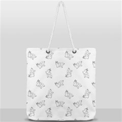 Messy Life Phrase Motif Typographic Pattern Full Print Rope Handle Tote (large) by dflcprintsclothing