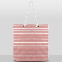 Bandes Peinture Rose Full Print Rope Handle Tote (large)