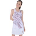 Marble with Metallic Rose Gold intrusions on gray white Stone texture Pastel Pink Background Racer Back Mesh Tank Top View1