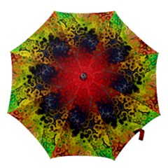 Color Abstract Colorful Art Hook Handle Umbrellas (large) by Wegoenart