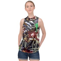 Drone View 1 1 High Neck Satin Top by bestdesignintheworld
