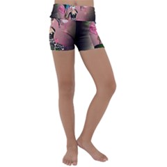 Cute Little Harlequin Kids  Lightweight Velour Yoga Shorts by FantasyWorld7