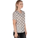 Design Repeating Seamless Pattern Geometric Shapes Scrapbooking Women s V-Neck Scrub Top View3