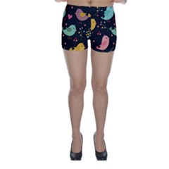 Birds Cute Pattern Background Skinny Shorts