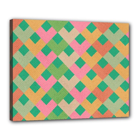 Abstract Seamlesspattern Graphic Lines Vintage Background Grunge Pattern Colorful Canvas 20  X 16  (stretched) by Vaneshart