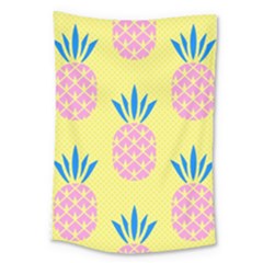 Summer Pineapple Seamless Pattern Large Tapestry by Sobalvarro