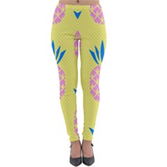 Summer Pineapple Seamless Pattern Lightweight Velour Leggings by Sobalvarro