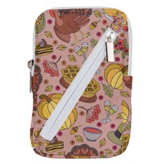 Thanksgiving Pattern Belt Pouch Bag (large) by Sobalvarro