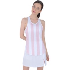 Pastel Pink Stripes Racer Back Mesh Tank Top by mccallacoulture
