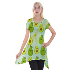 Avocado Love Short Sleeve Side Drop Tunic by designsbymallika