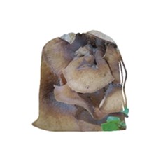 Close Up Mushroom Abstract Drawstring Pouch (large)