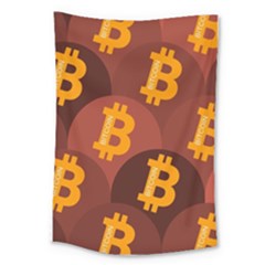 Cryptocurrency Bitcoin Digital Large Tapestry by HermanTelo