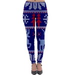 Knitted Christmas Pattern Lightweight Velour Leggings