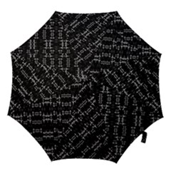 Black And White Ethnic Geometric Pattern Hook Handle Umbrellas (large) by dflcprintsclothing