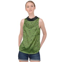 Groyper Pepe The Frog Original Meme Funny Kekistan Green Pattern High Neck Satin Top by snek