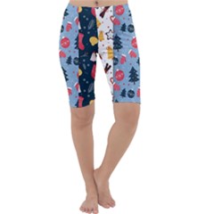 Christmas Pattern Collection Flat Design Cropped Leggings  by Vaneshart