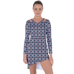 Df Alhambrine Cetta Asymmetric Cut-out Shift Dress by deformigo