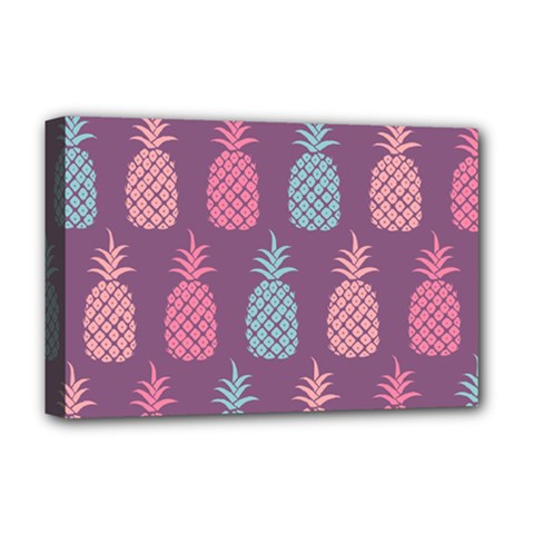 Pineapple Wallpaper Pattern 1462307008mhe Deluxe Canvas 18  X 12  (stretched) by Sobalvarro