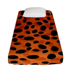 Orange Cheetah Animal Print Fitted Sheet (single Size)