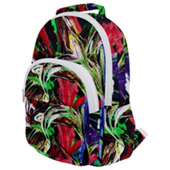 Lillies In The Terracotta Vase 3 Rounded Multi Pocket Backpack by bestdesignintheworld