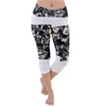Marble Texture Lightweight Velour Capri Yoga Leggings