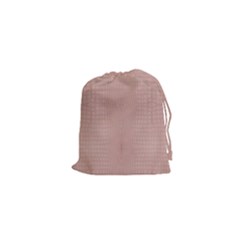 Pink Alligator Print Drawstring Pouch (xs)