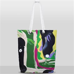 Mushroom,s Life Spin 1 3 Full Print Rope Handle Tote (small) by bestdesignintheworld