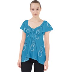 Bubble Group Pattern Abstract Lace Front Dolly Top by Vaneshart
