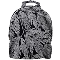 Fern Leaves Foliage Black And White Mini Full Print Backpack