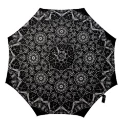 Black And White Pattern Hook Handle Umbrellas (large) by Sobalvarro