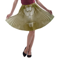 Fractal Background Pattern Creative A-line Skater Skirt by Wegoenart