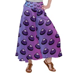 Ufo Alien Pattern Satin Palazzo Pants by Wegoenart